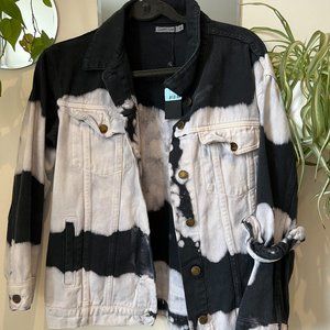 LF Black and White Dyed Jean Jacket
